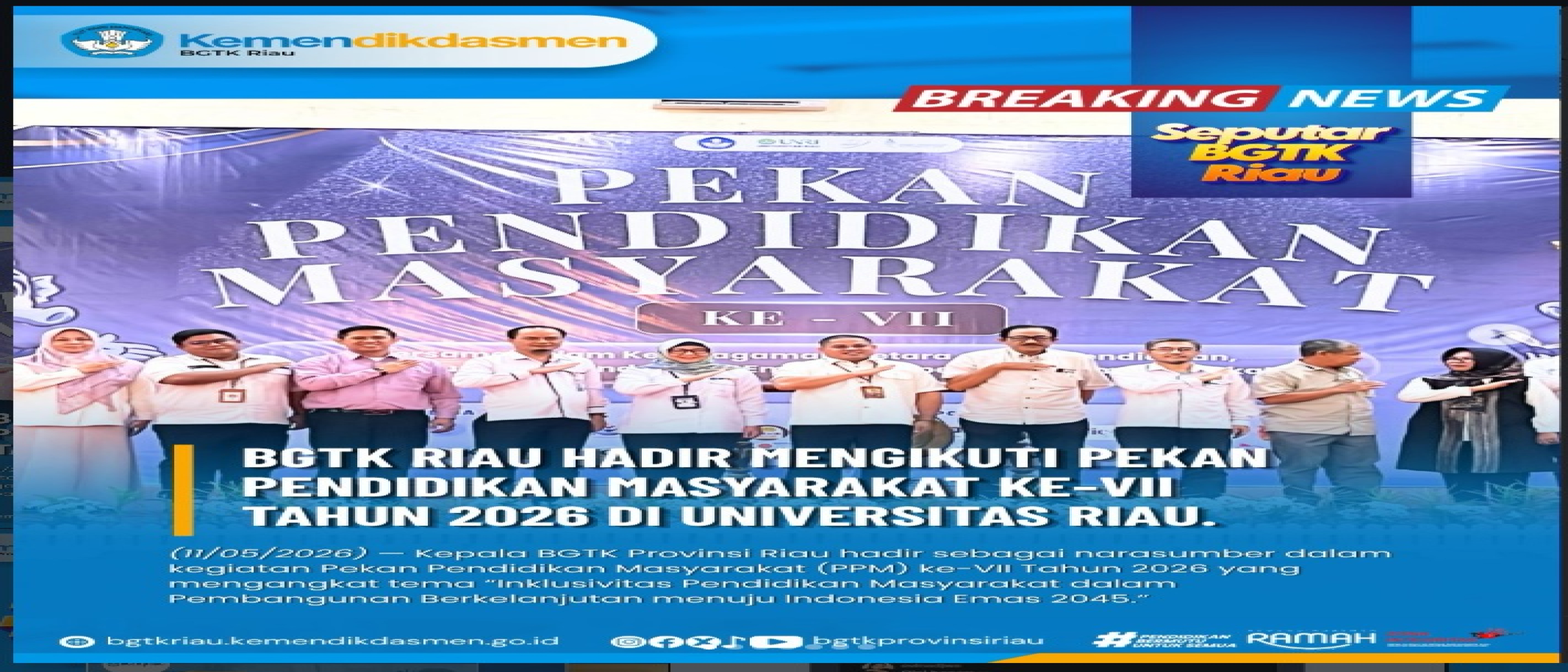 BGTK Riau Dukung Pendidikan Inklusif untuk Indonesia Emas 2045
